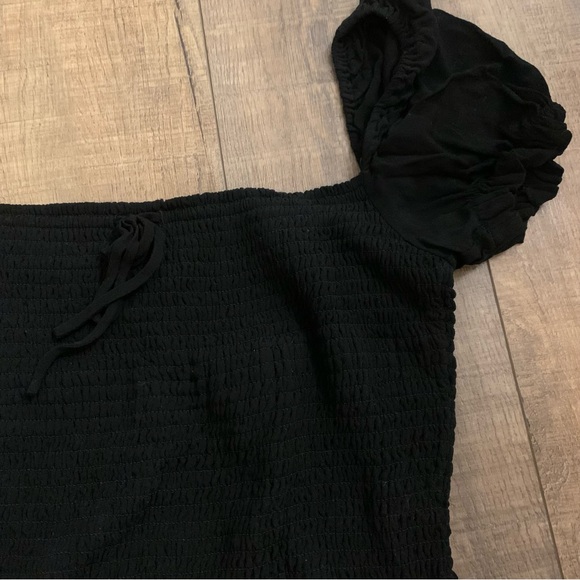 Aritzia Smocked Blouse, Black - Picture 4 of 6